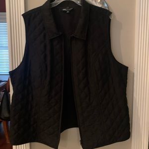Black quilted vest